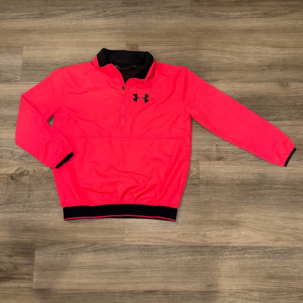 Under Armour Kids HeatGear 1/4 Zip Pullover Hot Pink Youth Large 1300099